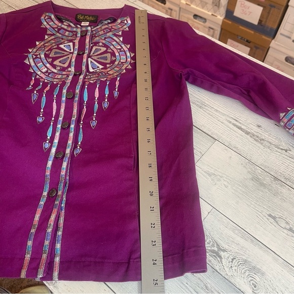 Bob Mackie Wearable Art Santa Fe Dreams Lightweight Jacket Medium - Picture 9 of 10